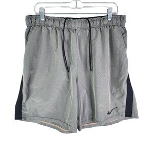 Men's Nike Dri-Fit Standard Fit Athletic Shorts Gray & Black Size XL